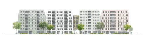 Ansicht Nord-West Frankenallee Teilbereich Ost