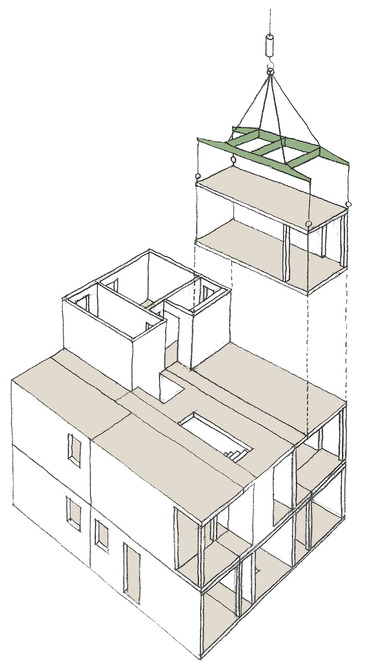 Aufbau Holzmodulbau